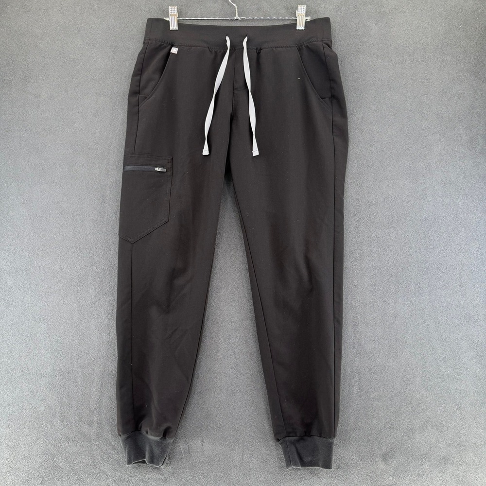 FIGS Technical Collection Black Scrub Jogger Pants Mens Medium Cargo Pockets